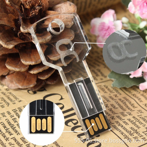 Crystal Mini USB Key Flash Drive 8gb with Led Light
